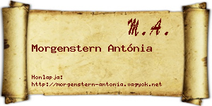 Morgenstern Antónia névjegykártya